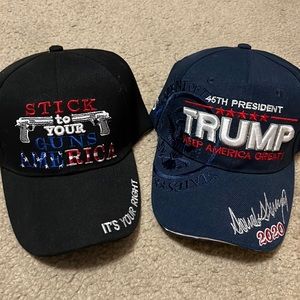 TWO HATS! Trump 2020 and 2A HAT! ONLY $7!
